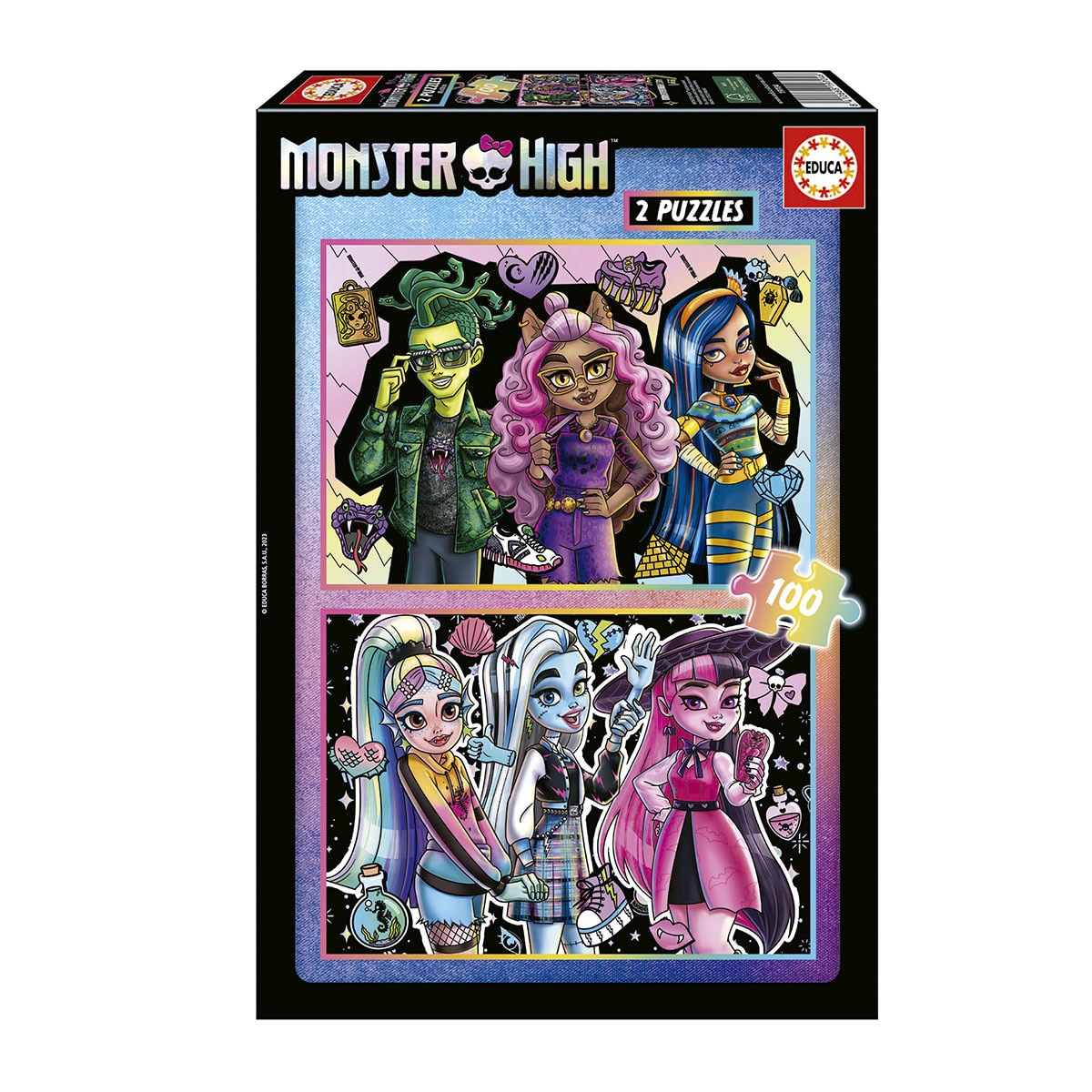 Educa Borrás - Puzzle 2X100 Piezas Monster High  Educa Borrás.