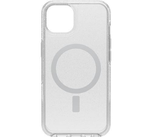 Funda Otterbox Symmetry Series+ antimicrobiana Transparente glitter para MagSafe para iPhone 13