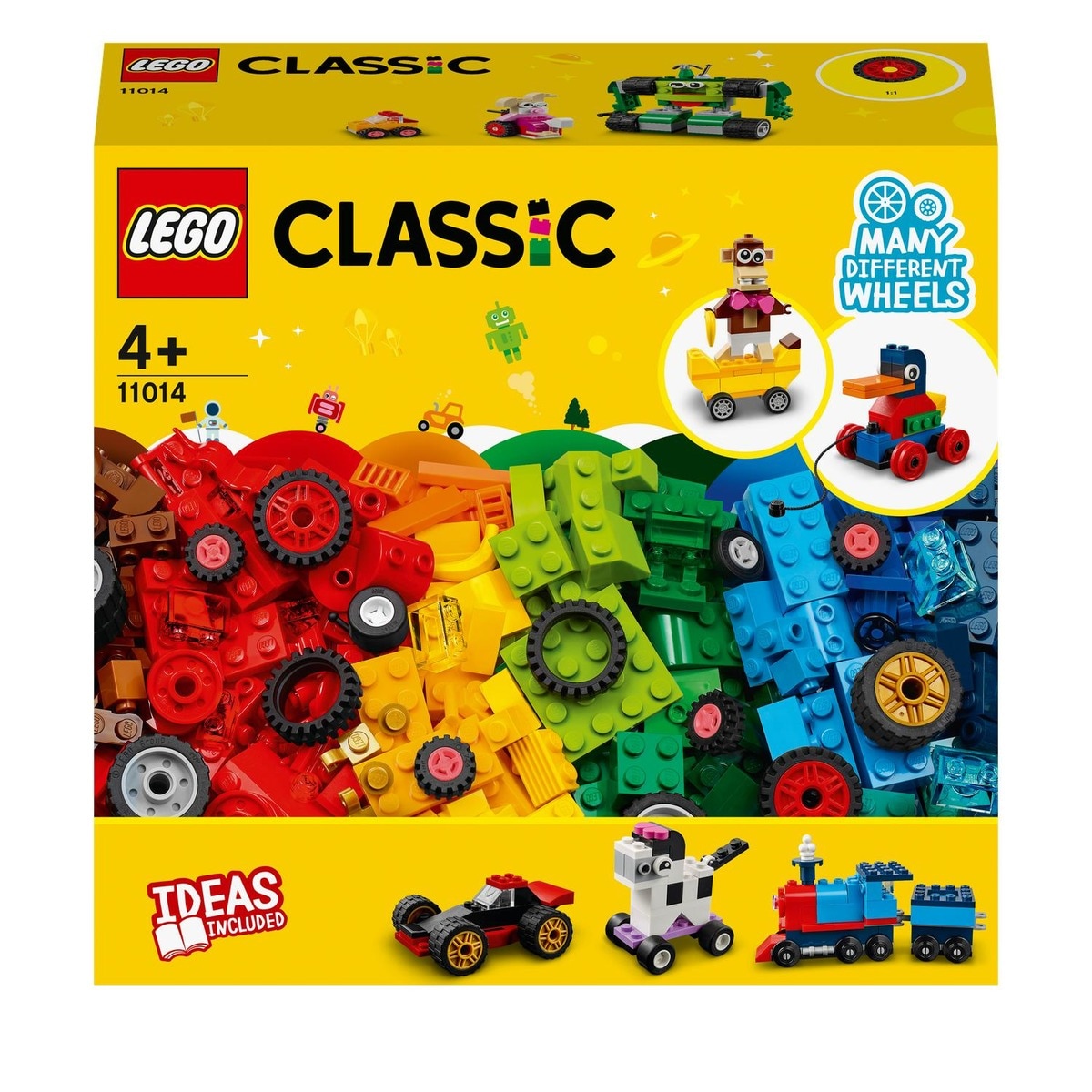 LEGO -  De Construcción Creativo De Vehículos Ladrillos Y Ruedas Para Coches Y Trenes Classic