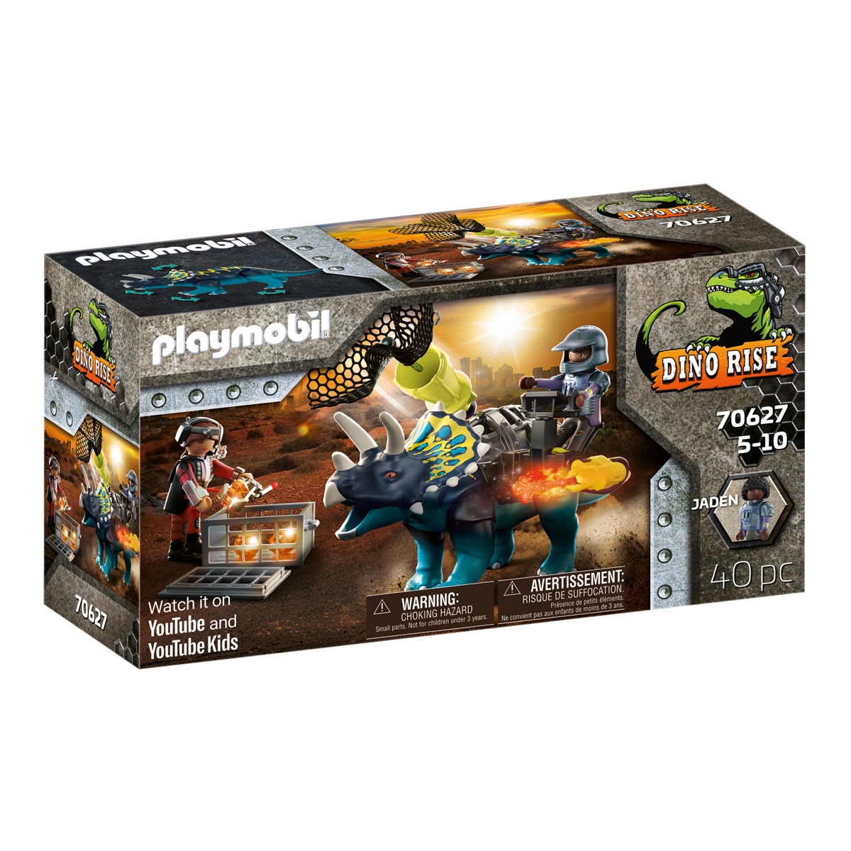 Playmobil - Triceraptos: Disturbios Por Las Piedras Legendarias Dinosaurios Dino Rise