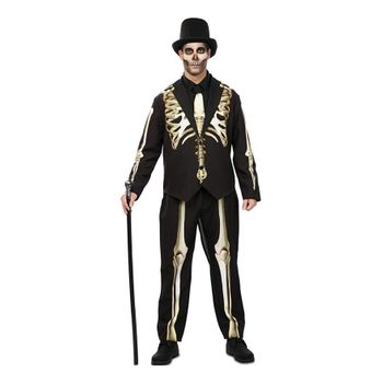 Traje Divertido Esqueleto Efecto Envejecido Para Hombre