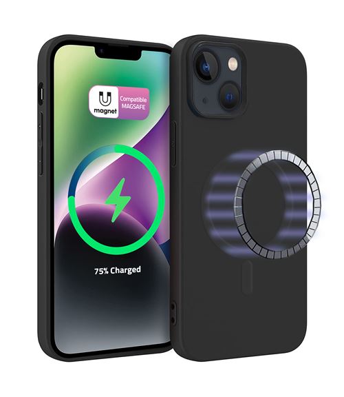 Funda 4-ok Silk Magnet Negro para iPhone 14