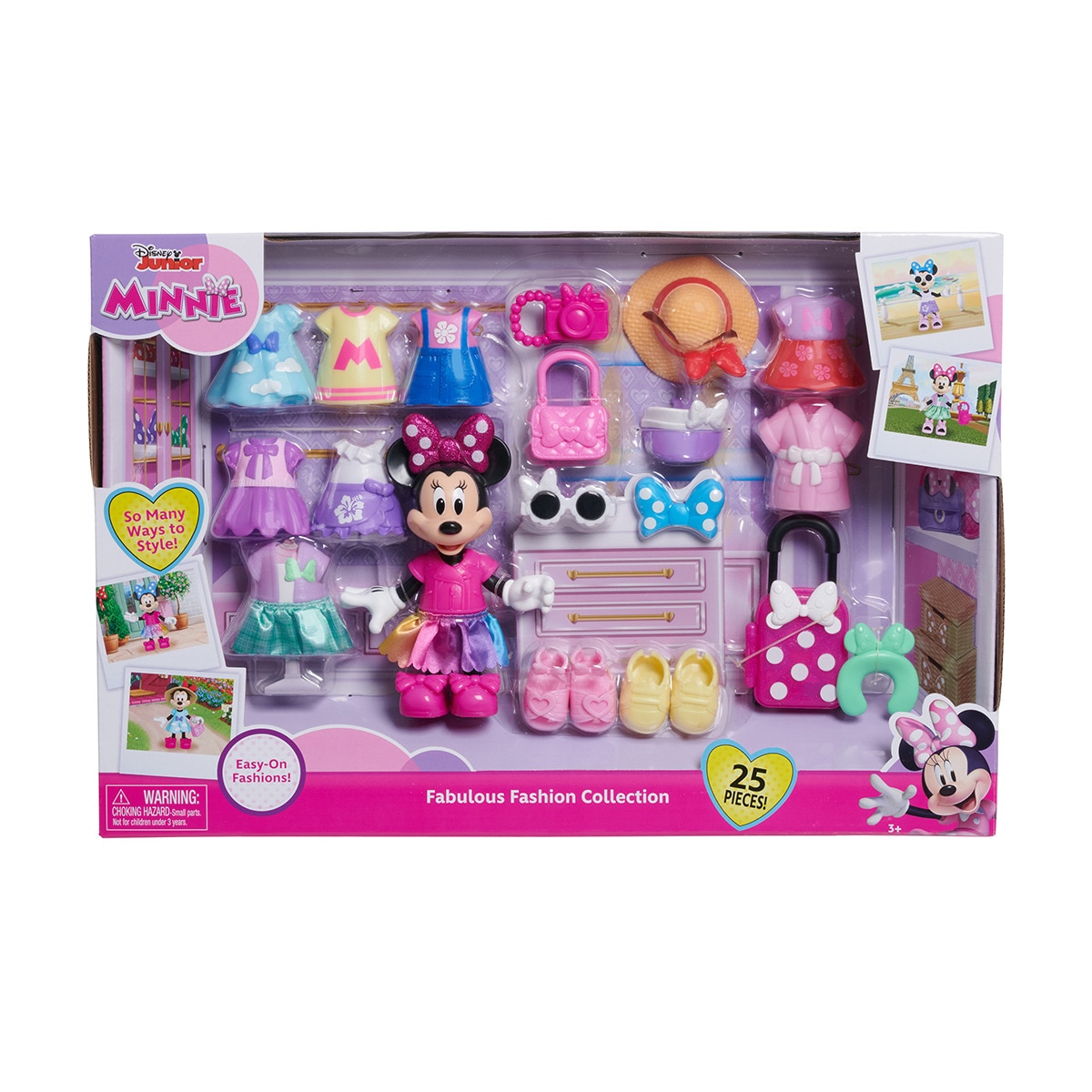 Just Play Products - Set de moda Fabulous Fashion Collection 25 accesorios Minnie Mouse Disney Just Play.