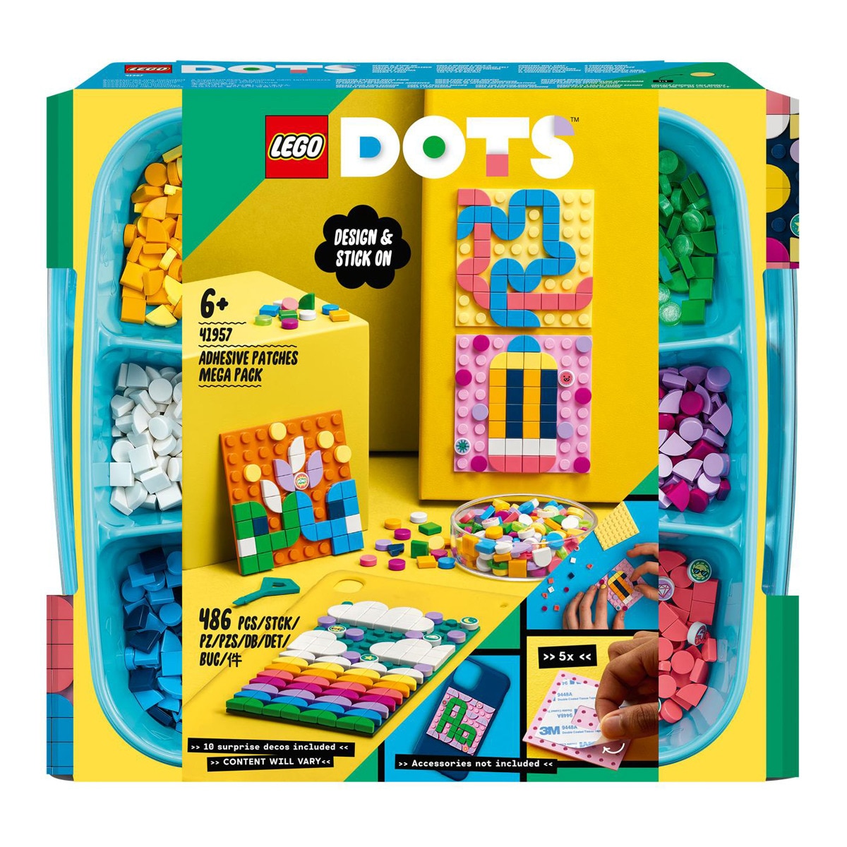 LEGO - Manualidades Creativas 5en1 Megapack De Parches Adhesivos DOTS