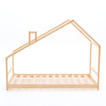 Cama Infantil Montessori De Madera Ecológica Robincool Sweet Dreams 198x95x150 Cm Para Colchón De 190x90 Cm Guirnalda De Led