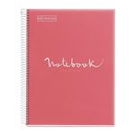 Notebook A4 microperforado Miquelrius Emotions cuadrícula 5 mm Coral