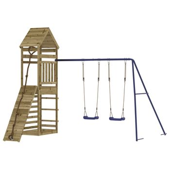 Parque Infantil De Exterior Madera De Pino Impregnada Vidaxl