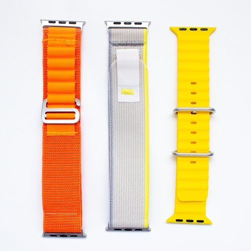 Set 3 correas Friendly Fancy Mix Naranja/Beige/Amarillo para Apple Watch 38/40/41 mm