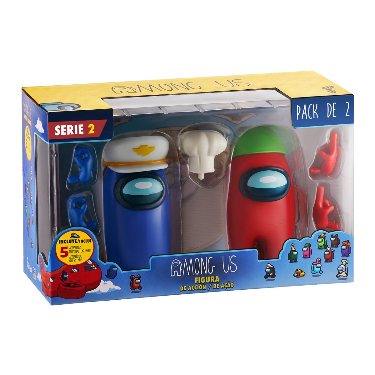 Bizak - Figura De Acción Pack 2 En Caja Surtido Among Us S2