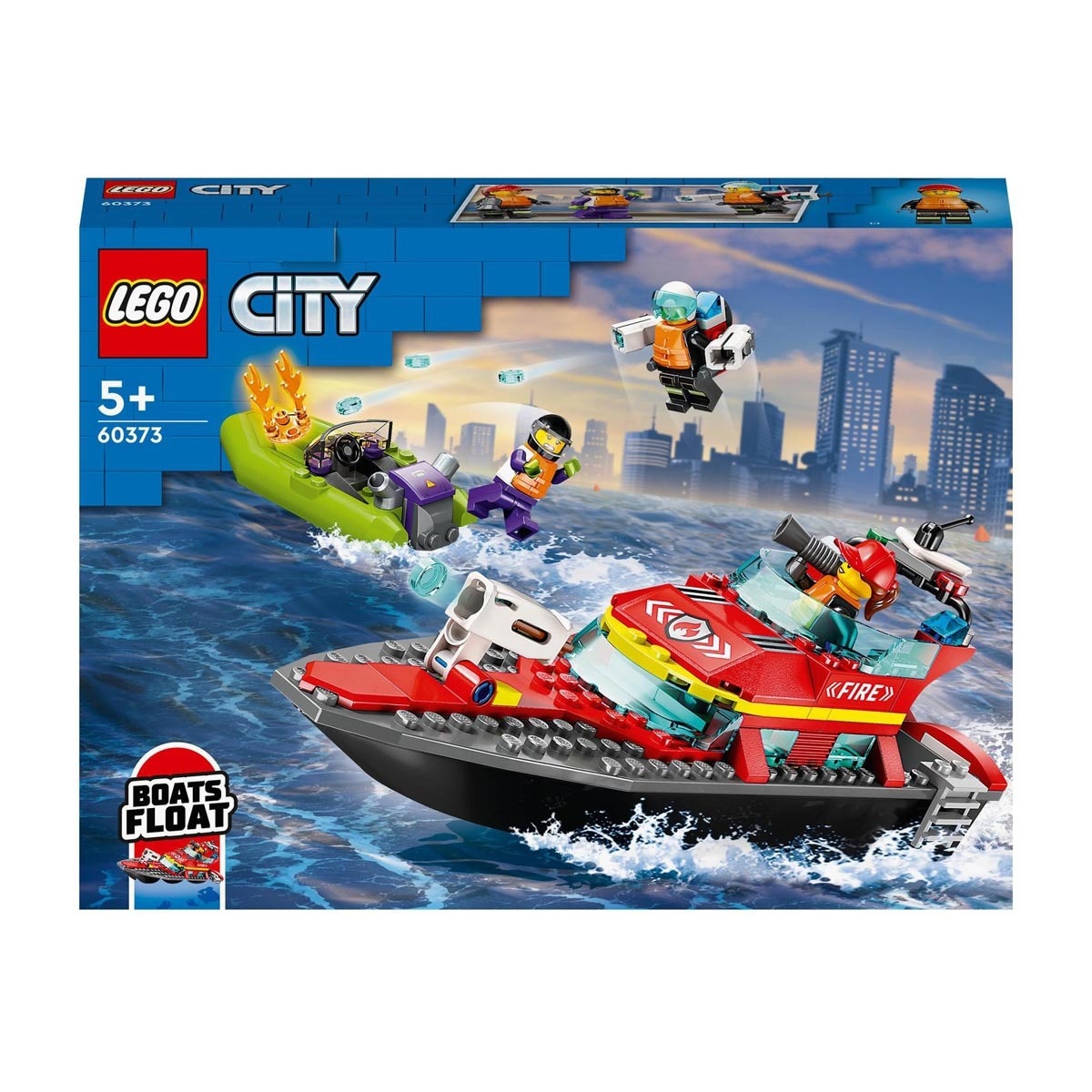 LEGO - De Construcción Lancha De Rescate De Bomberos Y Barco Zodiac Para La Bañera City