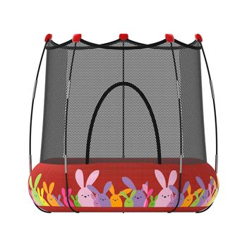 Trampolín Kohala 2 En 1 Parque De Juegos Y Cama Elástica- Rojo