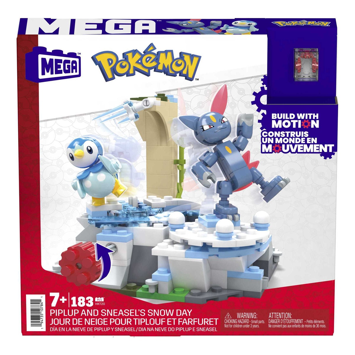 Mega Construx - Bloques De Construcción Pokémon Piplup Y Sneasel Se Relajan