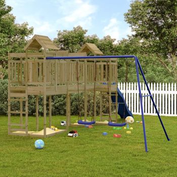 Parque Infantil De Exterior Madera De Pino Impregnada