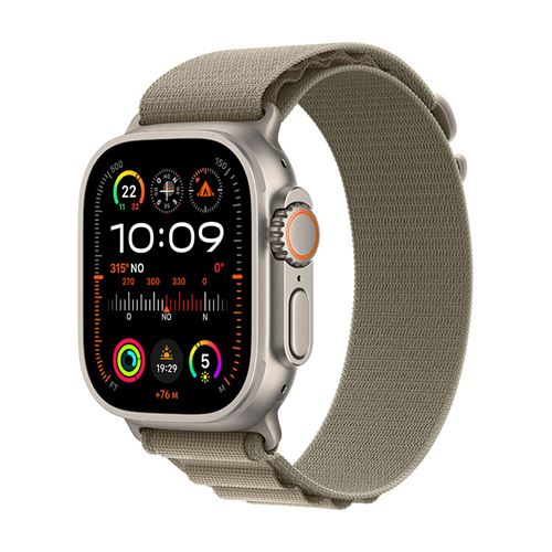 Apple Watch Ultra 2 49mm LTE Caja de titanio y correa Loop Alpine Oliva - Pequeña