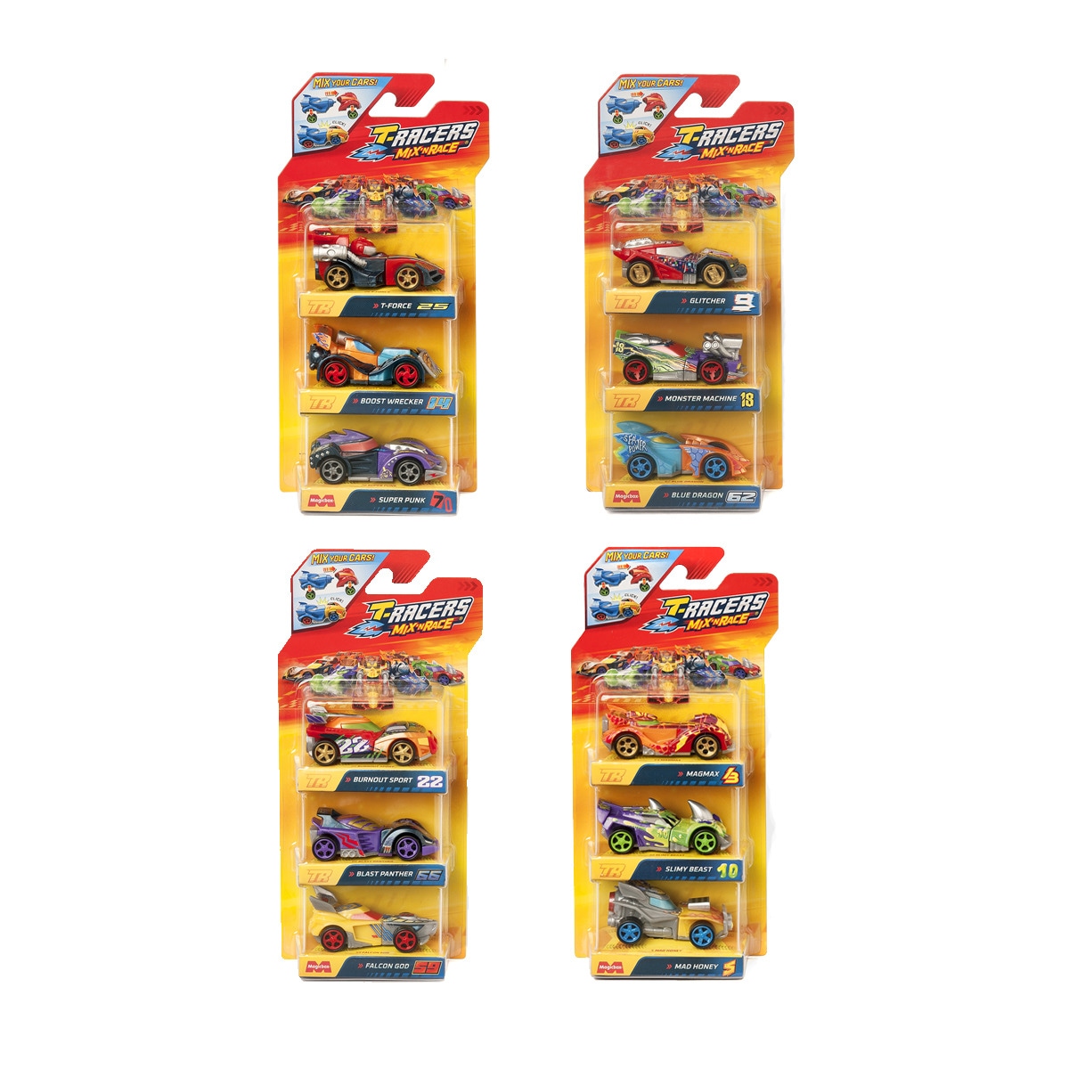 T-RACERS - Pack 3 vehículos T-Racers Mix Race.