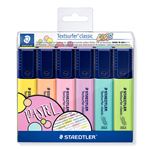 6 marcadores fluorescentes STAEDTLER Textsurfer Classic Pastel y Vintage colores variados