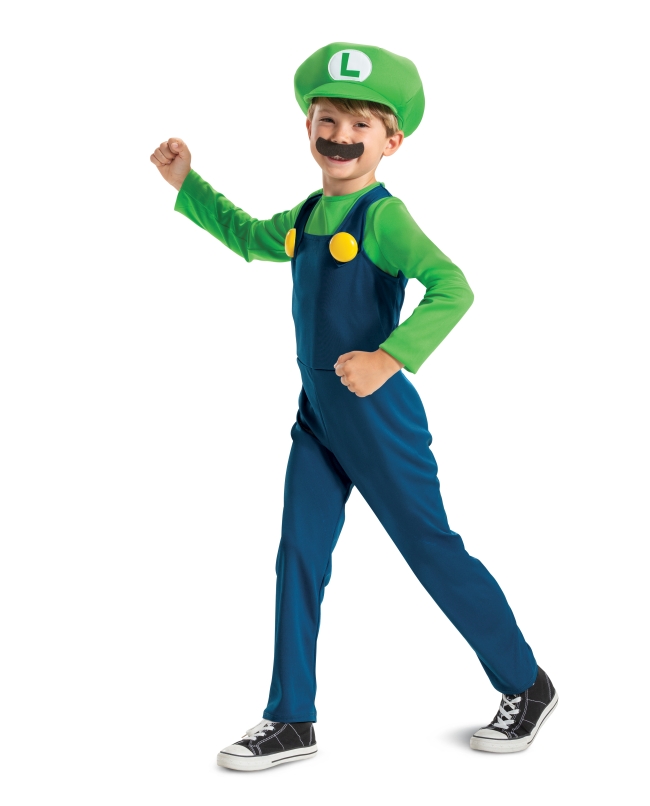 Disfraz De Luigi Nintendo Super Mario De Lujo Para Niño