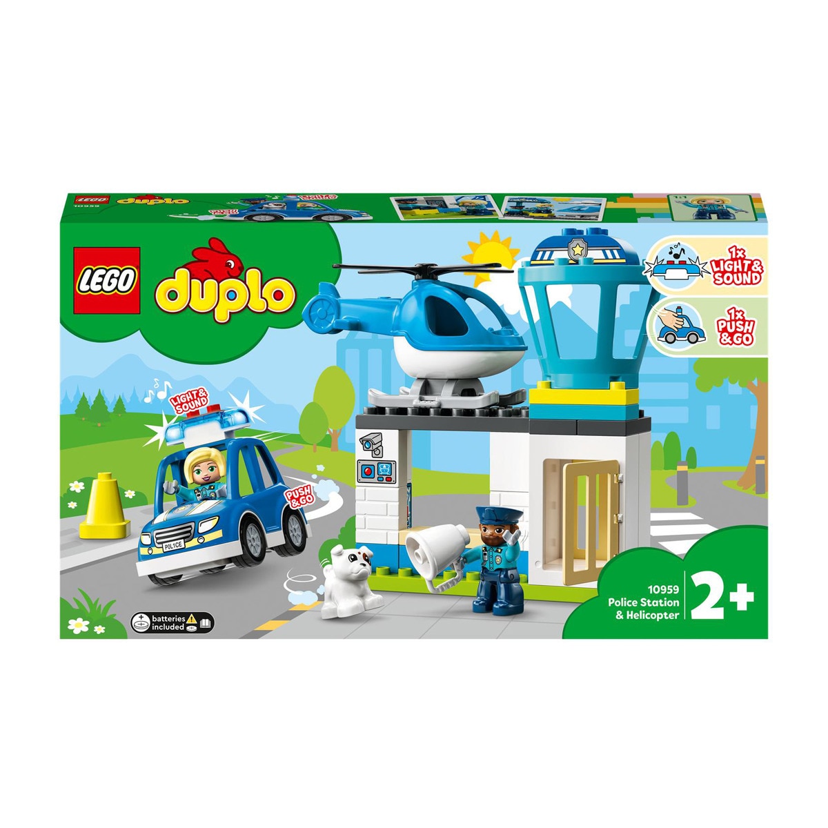 LEGO - De Construcción Comisaría De Policía Y Helicóptero Con Luces Y Sonido DUPLO