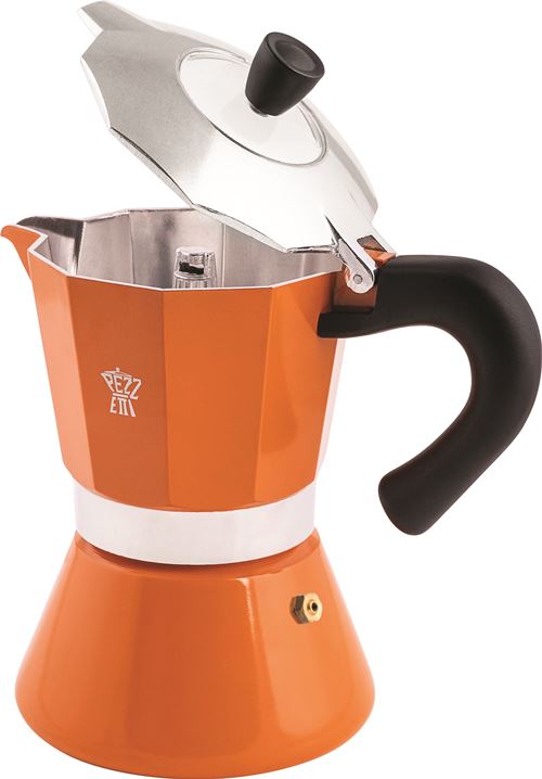 Cafetera italiana Pezzetti Moka 6 tazas Naranja