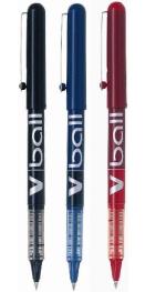 Pilot Set de 3 Rotuladores V-Ball 0.5 negro / azul / rojo