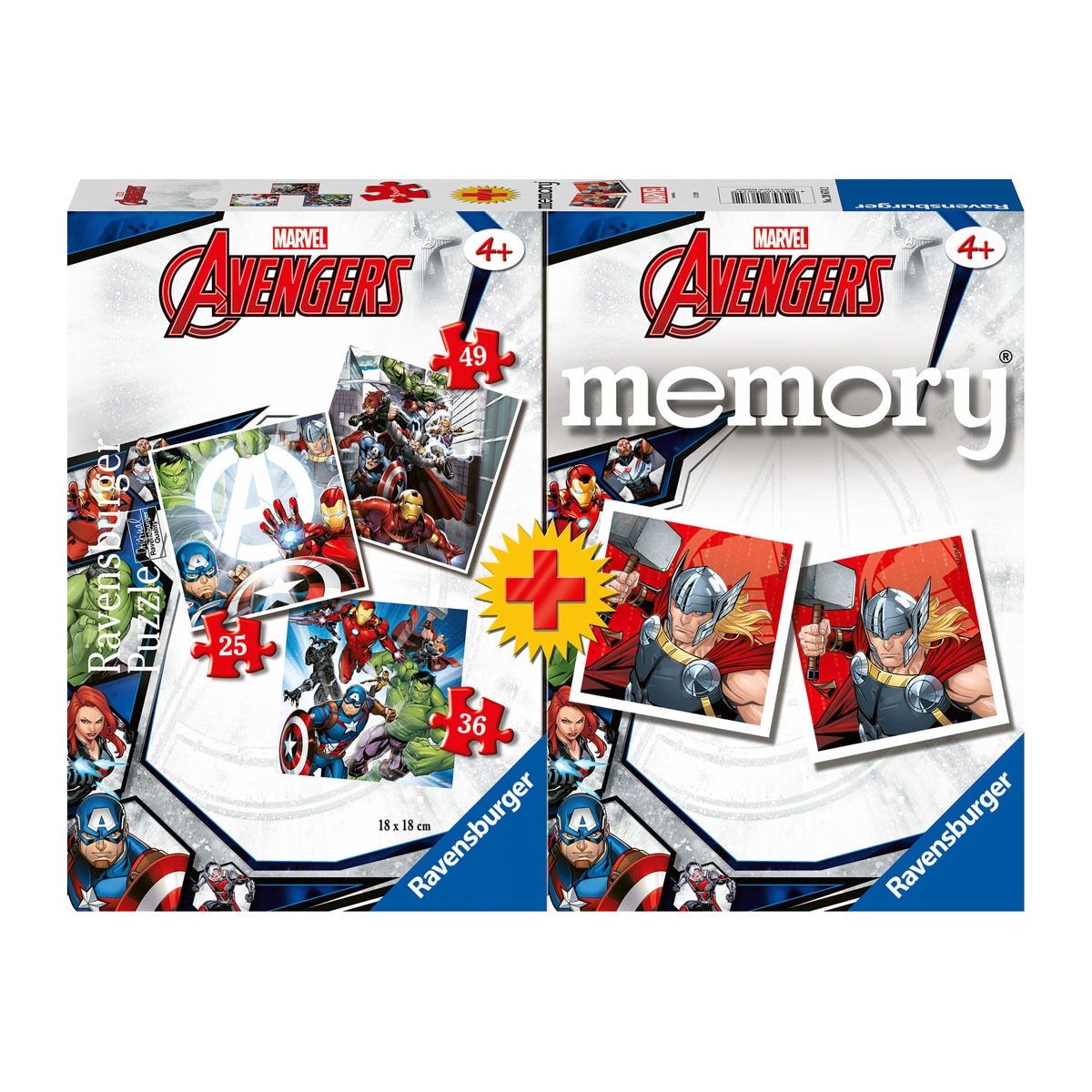 Ravensburger - Pack Memory + 3 Puzzles Los Vengadores