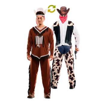 Disfraz Doble De Indio Y Vaquero Para Hombre