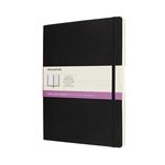 Cuaderno Moleskine extralarge formato doble liso-rayas tapa blanda negro