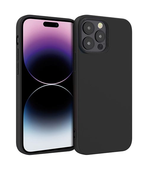 Funda de silicona Icoveri Negro para iPhone 14 Pro