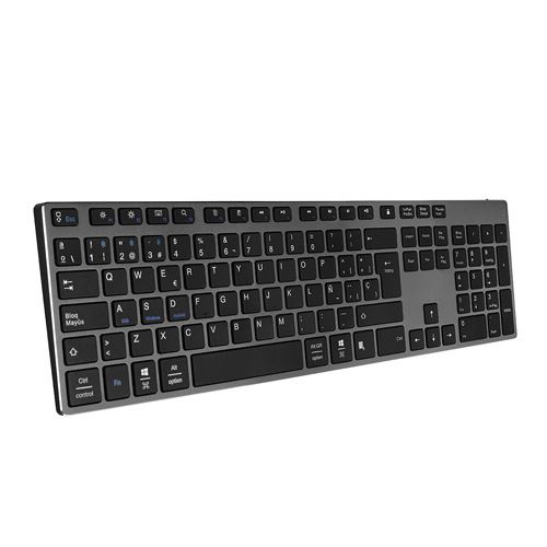 Teclado Bluetooth Subblim Aluminio Advance Extended Gris