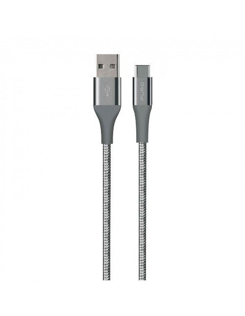 Cable Puro USB-A a USB-C Gris 1,2 m