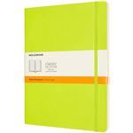Cuaderno Moleskine Classic XL rayas tapa blanda verde limón