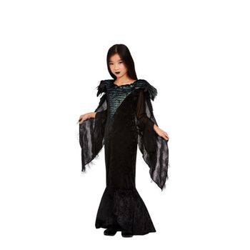 Disfraz De La Princesa Cuervo Elegante Negro Para Niña