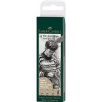 Estuche con 4 rotuladores Faber-Castell Pitt Artist Pens gris