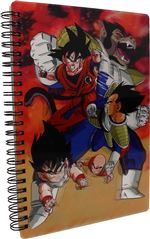 Libreta efecto 3D Dragon Ball Z Goku Vs Vegeta