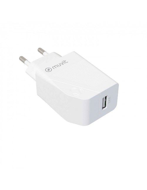 Kit Muvit for change Adaptador AC + Cable USB-C Blanco 1,2 m