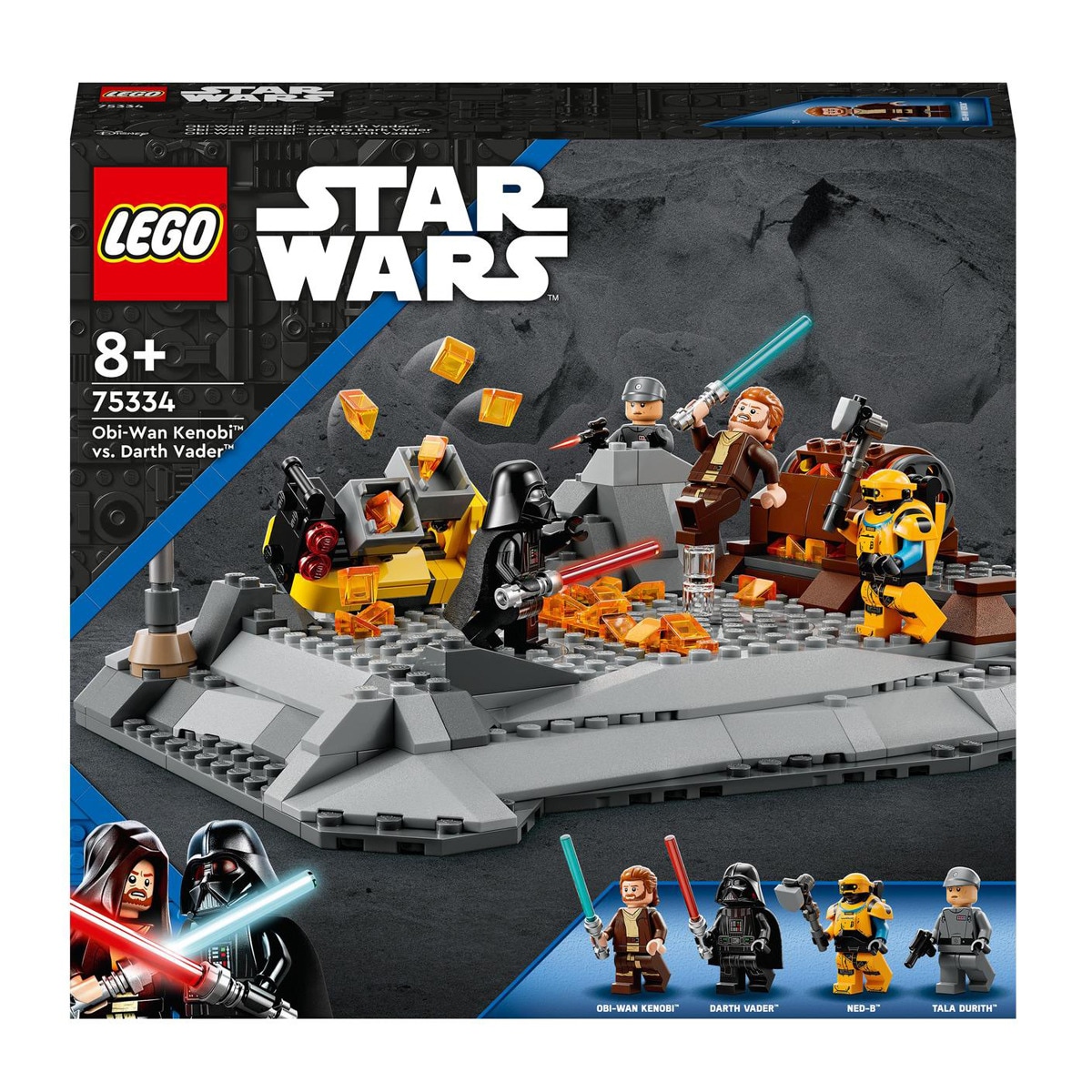 LEGO - De Construcción Obi-Wan Kenobi Vs. Darth Vader Con Espadas Láser Star Wars