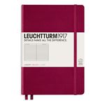 Libreta A5 Leuchtturm 1917 Medium tapa dura rayada rojo port