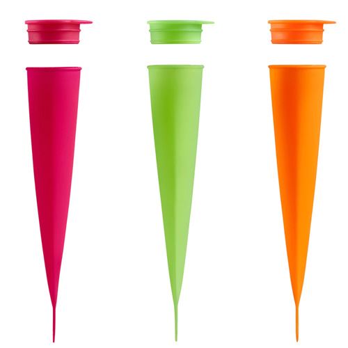 Set 3 moldes Lékué para helados cónicos