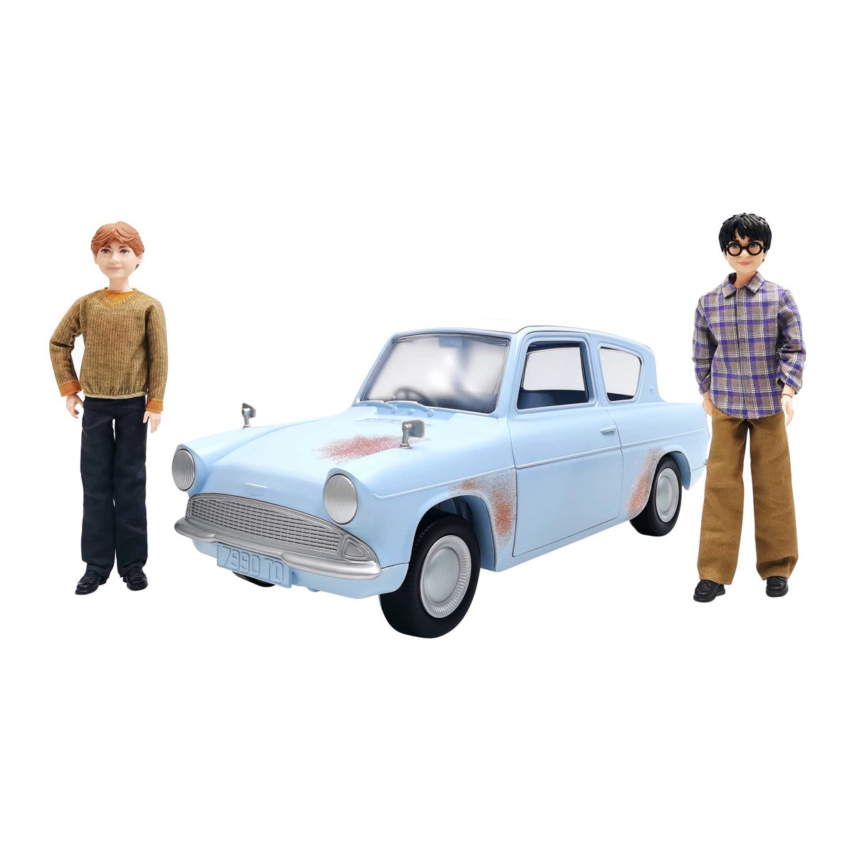 Wizarding World - Muñecos Harry Potter Y Ron Weasley Con Coche Volador