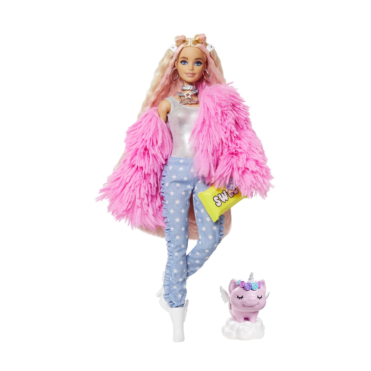 Barbie - Extra Muñeca Con Pelo Rosado Mattel