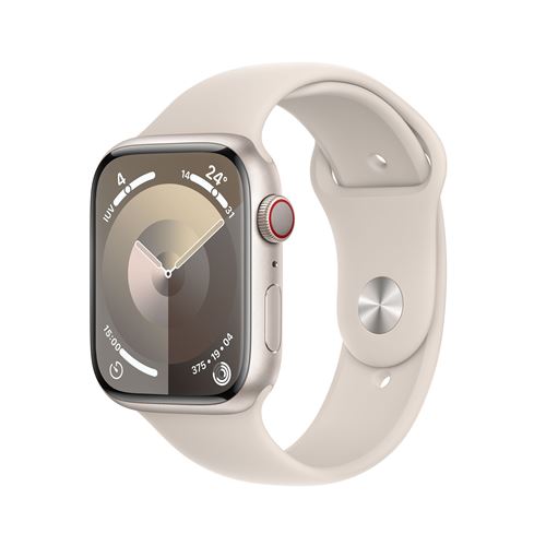 Apple Watch S9 LTE 45mm Caja de aluminio Blanco estrella y correa deportiva Blanco estrella - Talla M/L