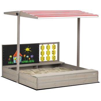 Arenero De Abeto Poliéster Tela No Tejida 114x113x110cm-outsunny.gris