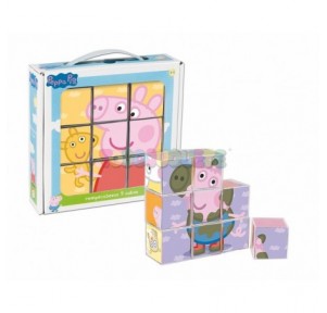 Cefa Toys - Rompecabezas 9 Cubos Peppa Pig