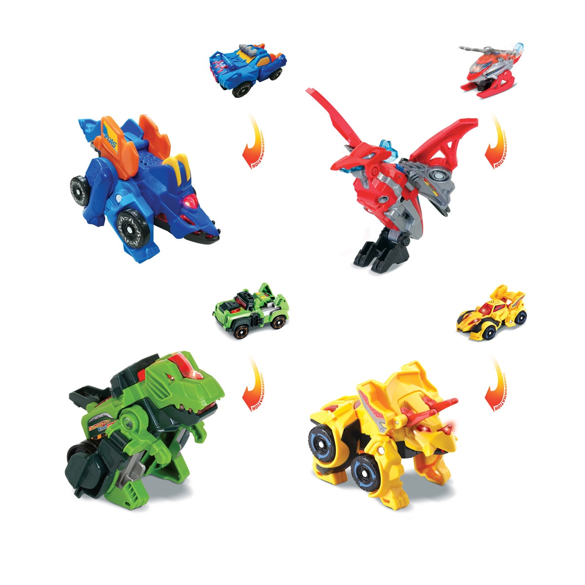 VTech - Switch&Go Dinos Pequeños, Modelos Surtidos, Dinosaurios Que Se Transforman En Vehículos