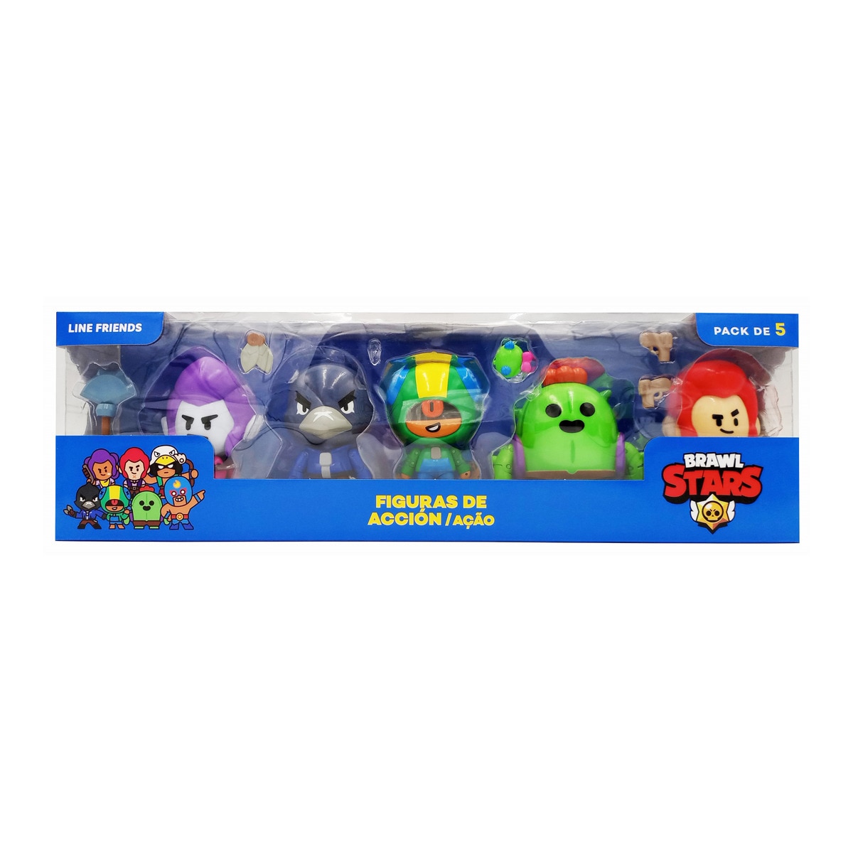 Bizak - Pack 5 figura De Acción De  En Caja Coleccionable Personajes Del Videojuego Brawl Stars