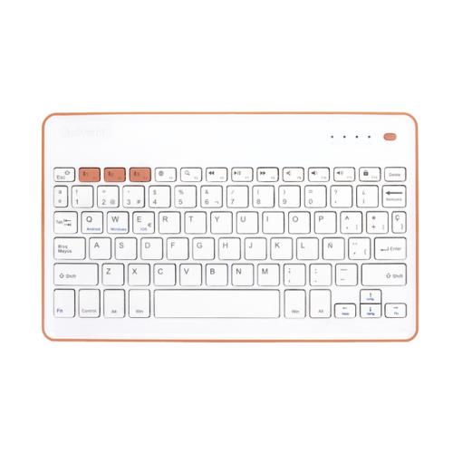 Teclado Bluetooth SilverHT Wireless KB Blanco -  Melocotón