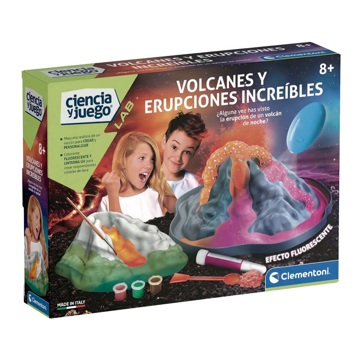 Clementoni - Volcán brillante en la oscuridad.