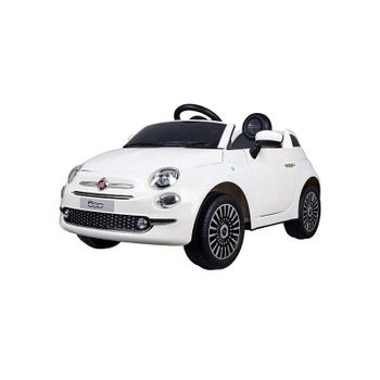 Fiat 500 White- Con Control Remoto Y Mp3 . 2 Motores 30w - 2 Baterias 12v 4,5 Ah - Velocidad 2,5- 3 Km/h- Las Puertas Se Abren - Suspensión 4 Ruedas.-