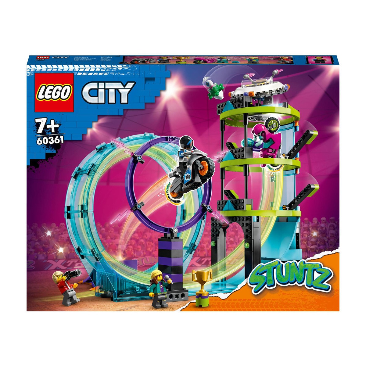 LEGO - Motos De Y Desafío Acrobático: Rizo Extremo 1 O 2 Jugadores City Stuntz