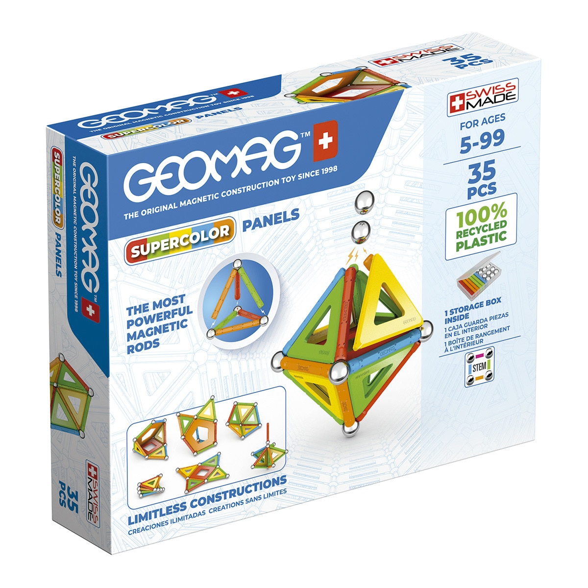 Geomag - Super Colors Panels 35 Piezas